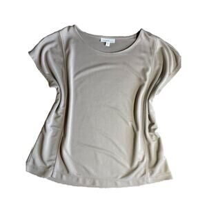 J Jill Oversized Top Sand Washed Fabric Size Medium Beige Travel Modal Tencel